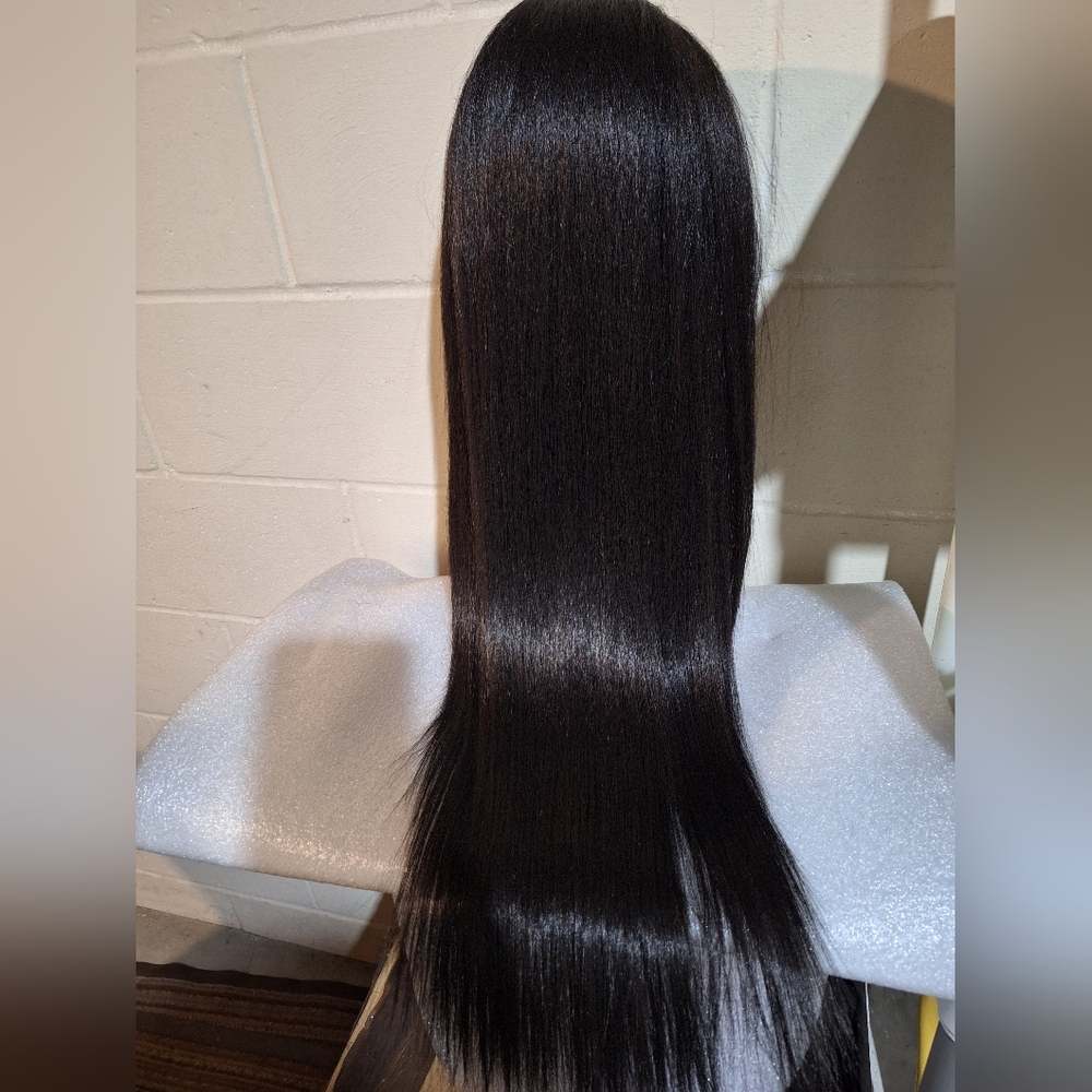 Human Hair Blend Lace Front Wig 35 Inches Long - Picture 6 of 10